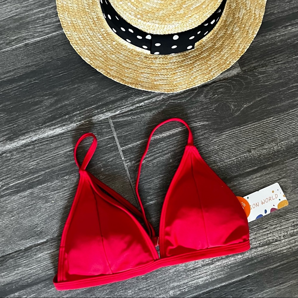 Red Swim Top Small